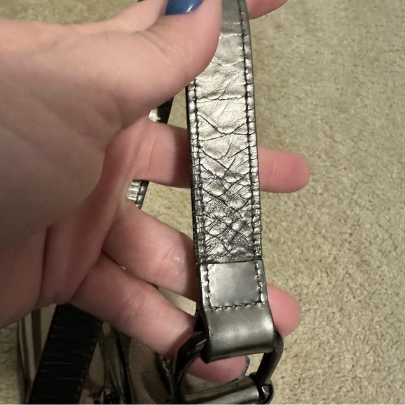 Vintage Burberry Dryden Nova Check Crossbody Bag with Patent Pewter trim GUC - Picture 14 of 16